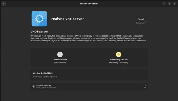 RealVNC server
