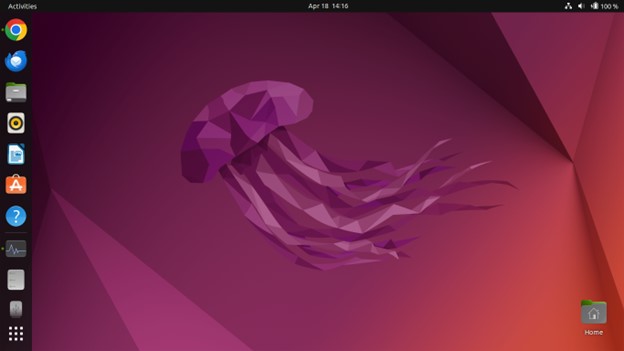 Ubuntu Desktop looks like -GUI format