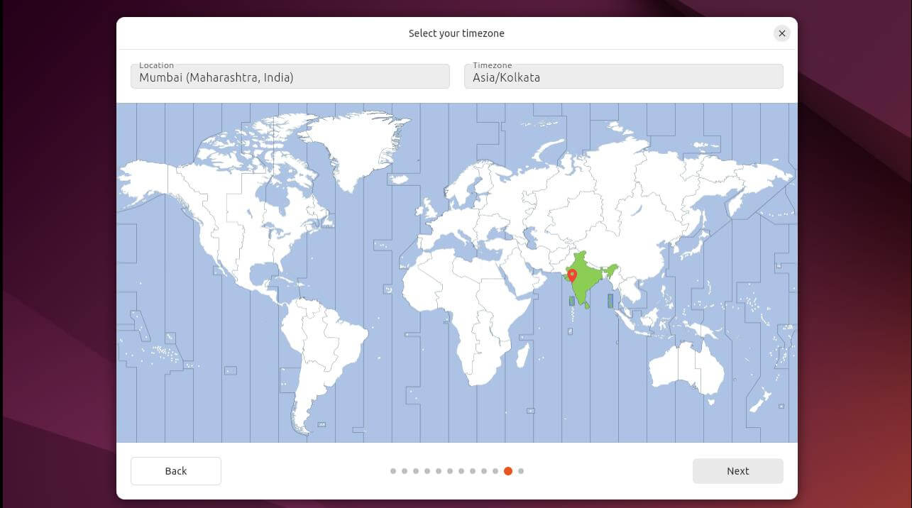 Ubuntu -select the timezone