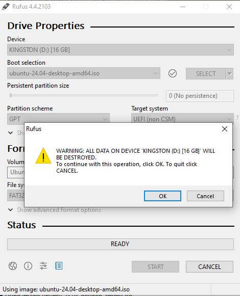 Write in ISO Image mode -Windows 11 and Ubuntu Dual Boot