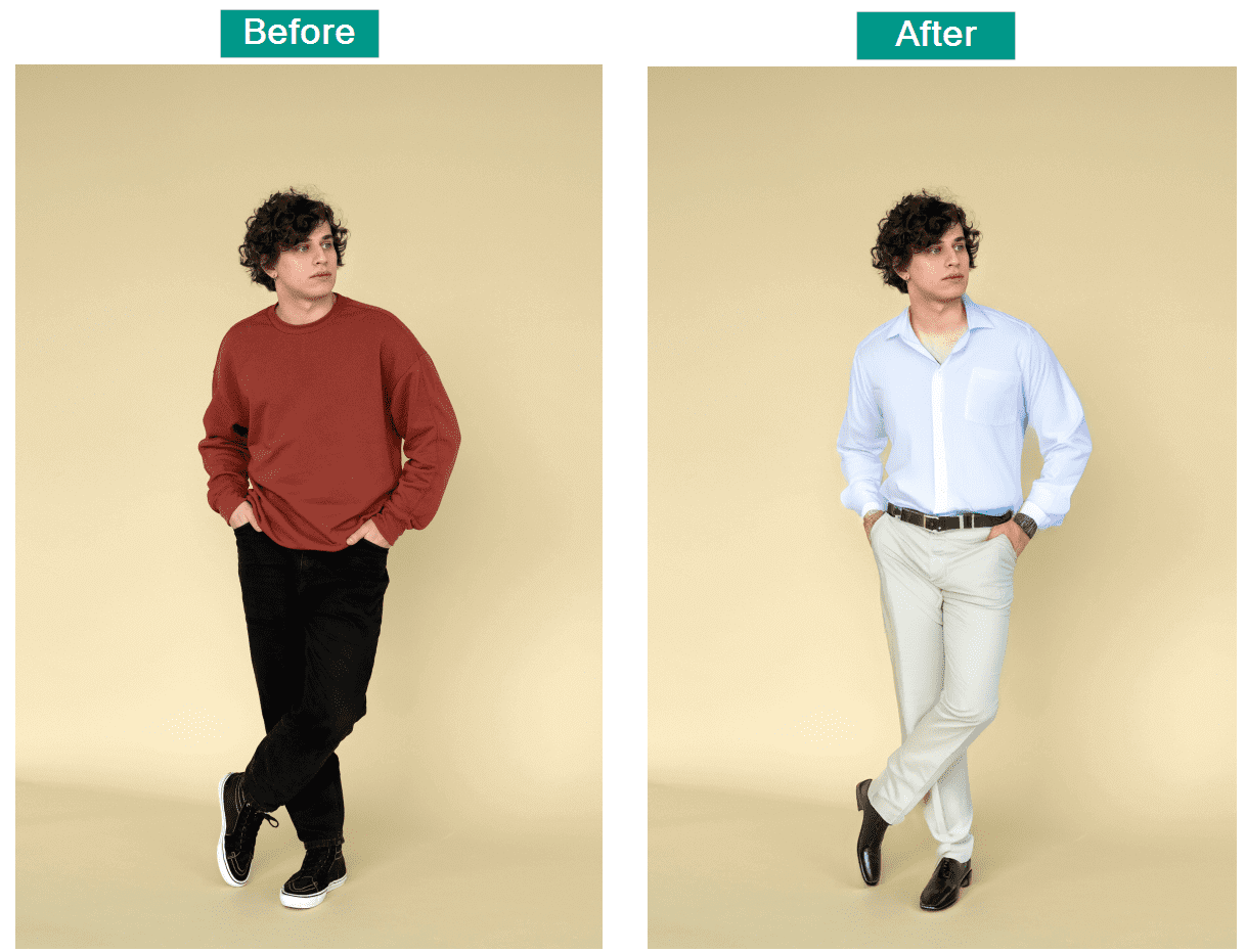 Photoshop Generative Fill Example - Change Clothing Style