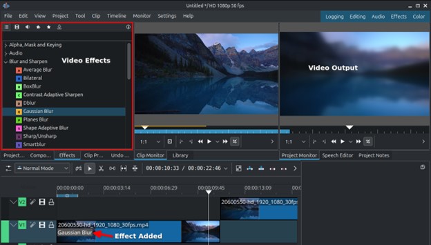 Ubuntu -Applying Video Effects