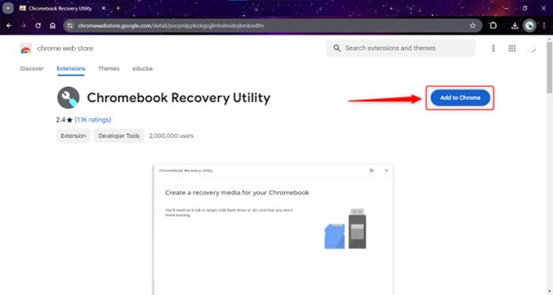 Chromebook Recovery Utility -extension