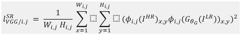 Content loss measures -SRGAN