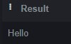 Result-Hello World