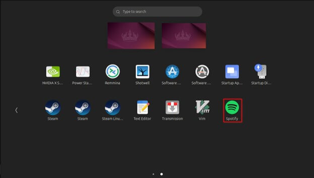 Spotify icon to start application