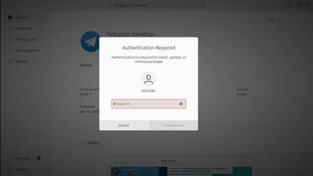 Telegram authorize & passwords