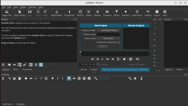 Ubuntu Video Editors -Shotcut