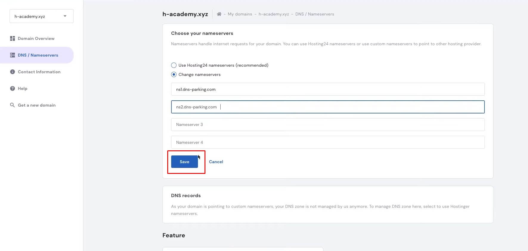 Update the DNS Settings