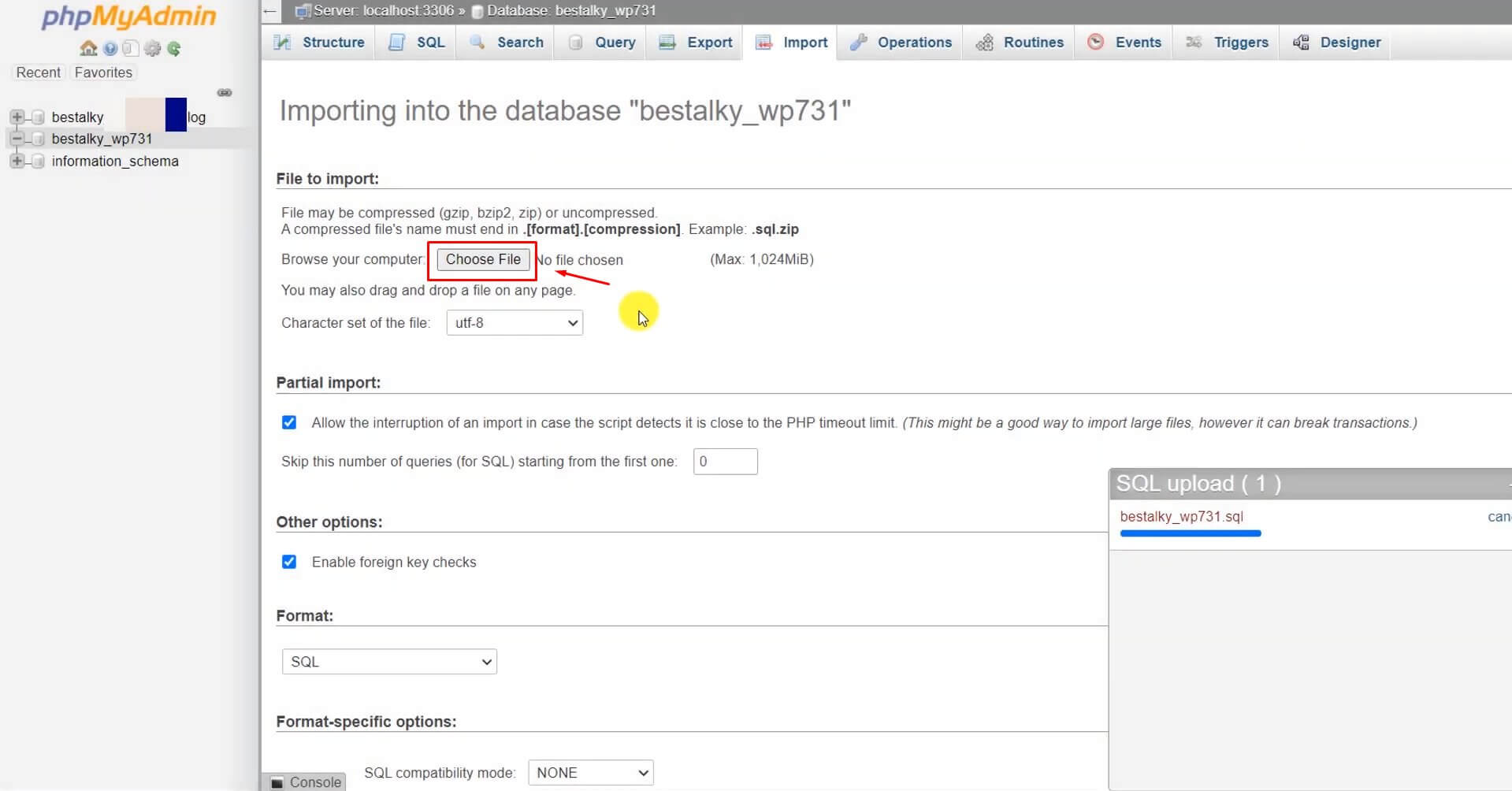 Create a New SQL Database and Import the Old Database