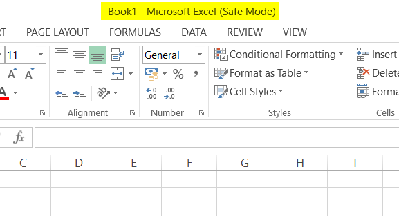 Start Excel in Safe Mode-1