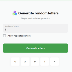 5 Best Random Letter Generator With No Repeats