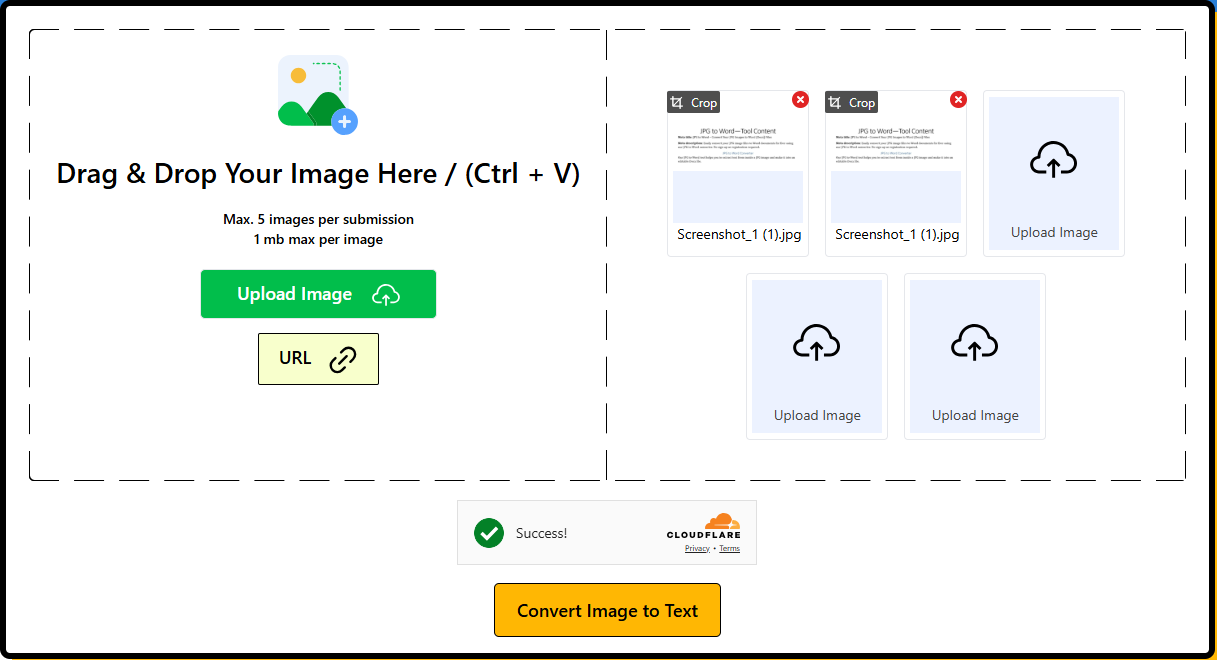 Visit the Image to text converter tool