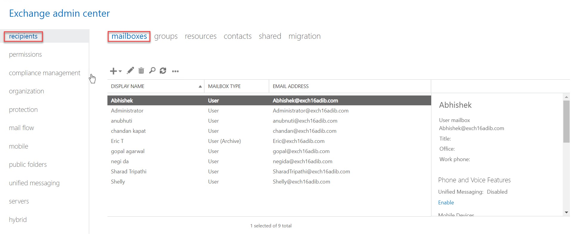 Navigate to Recipients to Restore Mailbox from Exchange Server