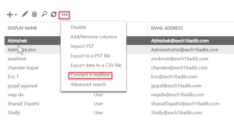 Select Connect a Mailbox