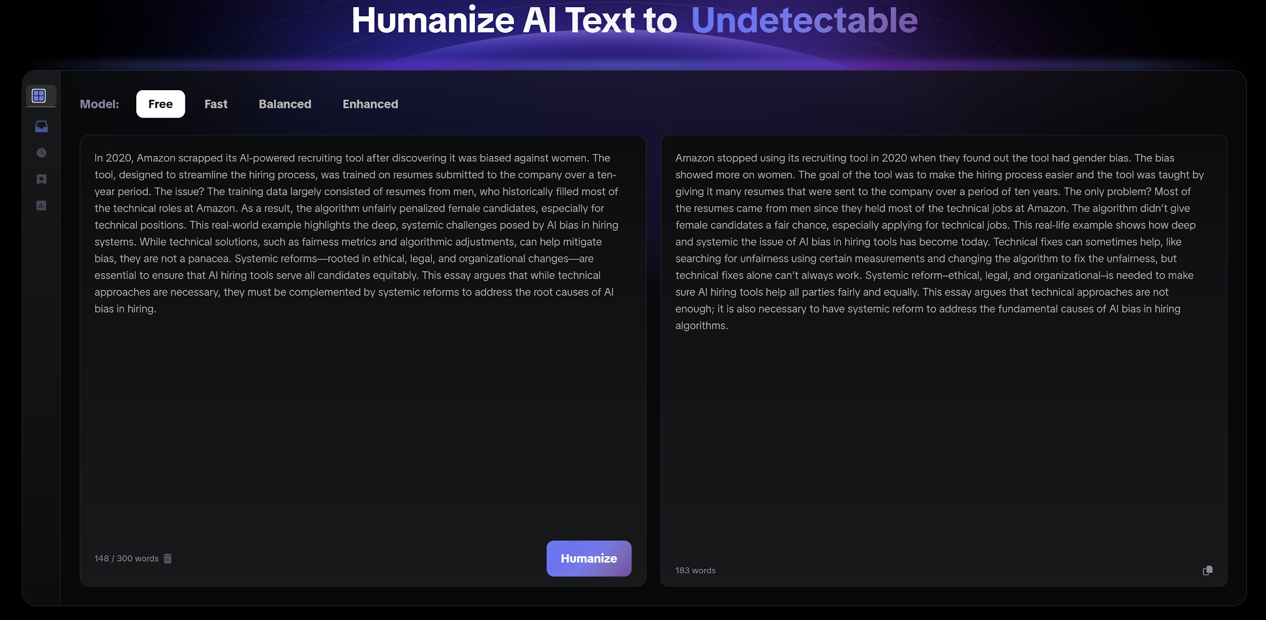 GPTHumanizer Humanize AI Content