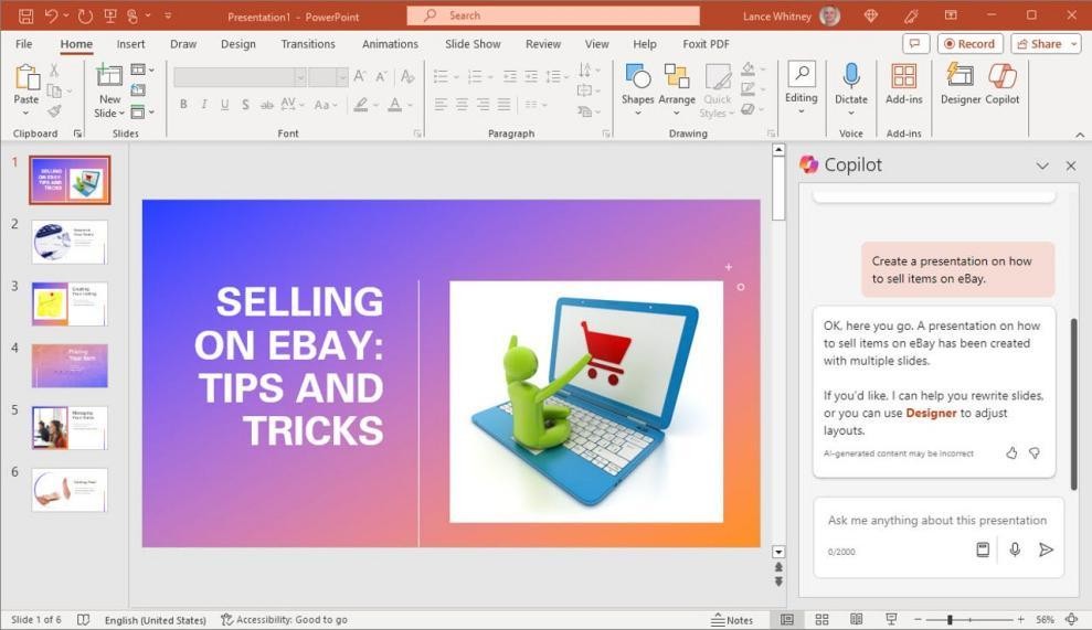 Microsoft Copilot (AI PowerPoint Generators)