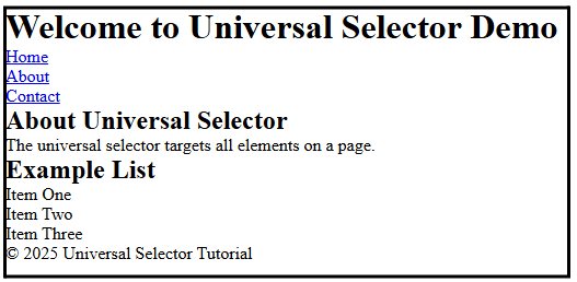 Resetting Default Styles