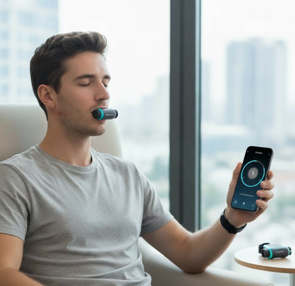 Smart Breathing Trainer (Health Gadgets for Stress Relief)