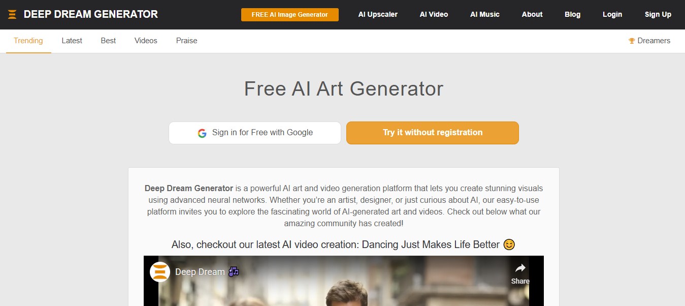 Deep Dream Generator