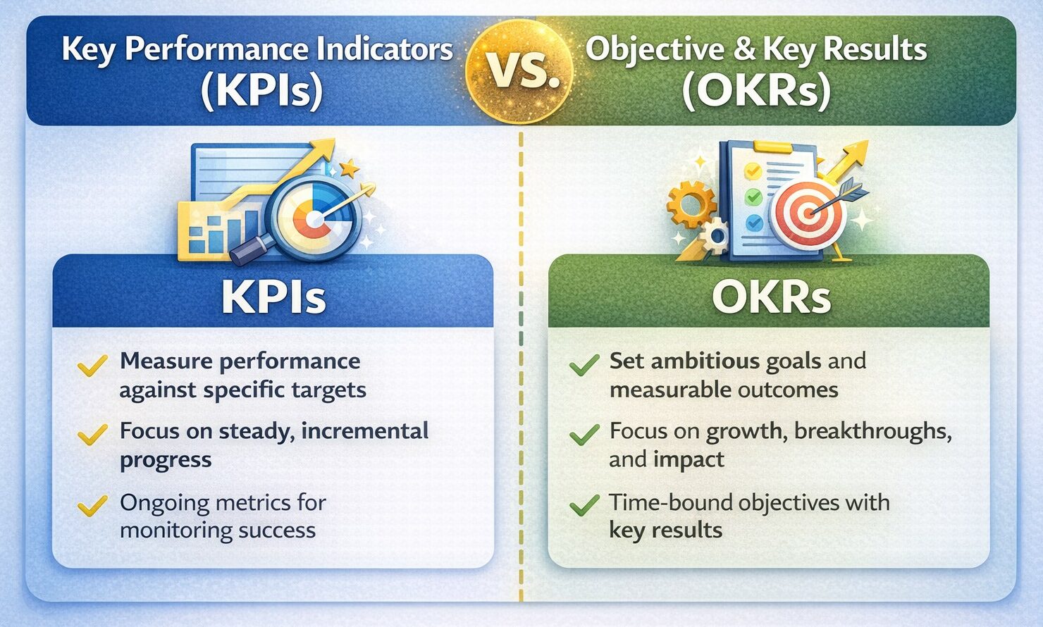 KPIs vs. OKRs (AI Skills for Content Creators)