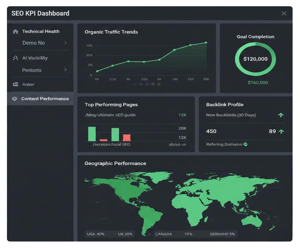 SEO KPI Dashboard (SEO Data to Identify Market Shifts)