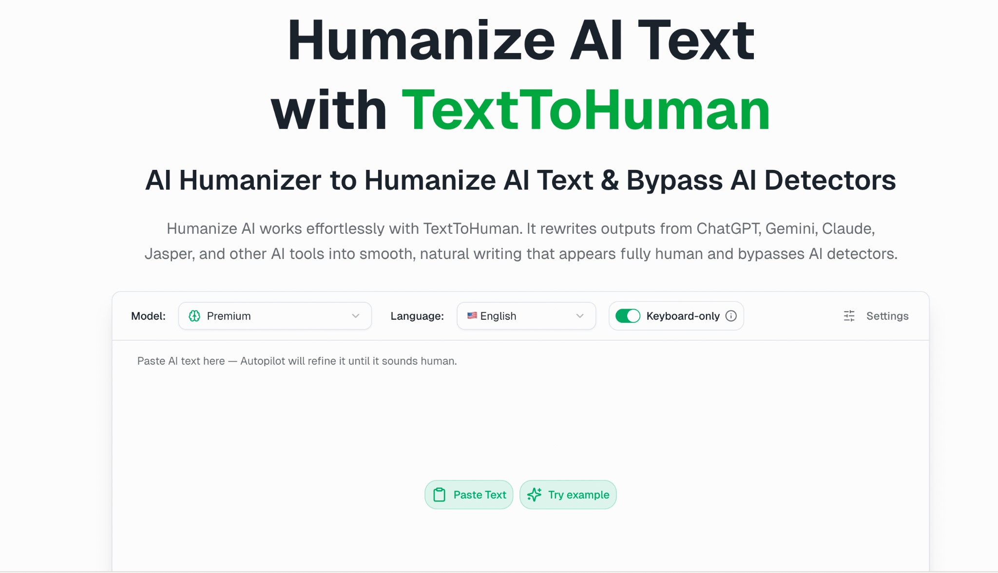 TextToHuman (Best AI Humanizer for Students)