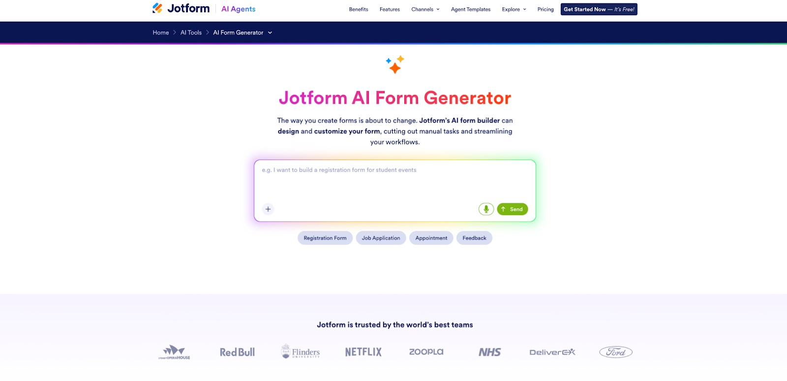 Jotform AI Form Builder