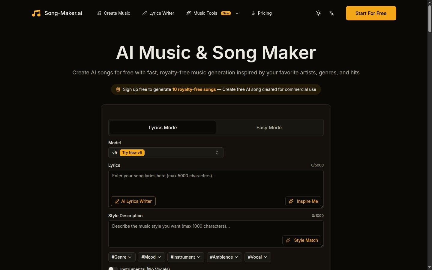 Song Maker AI — Best Overall AI Song Maker