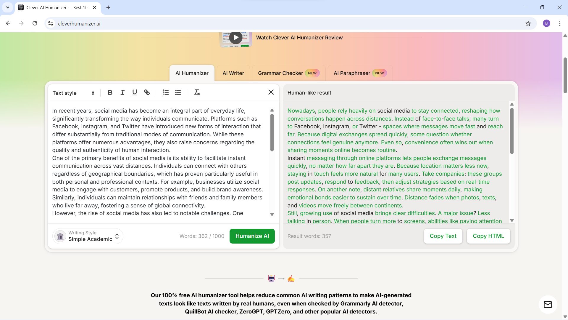 AI-Generated Text Humanizer