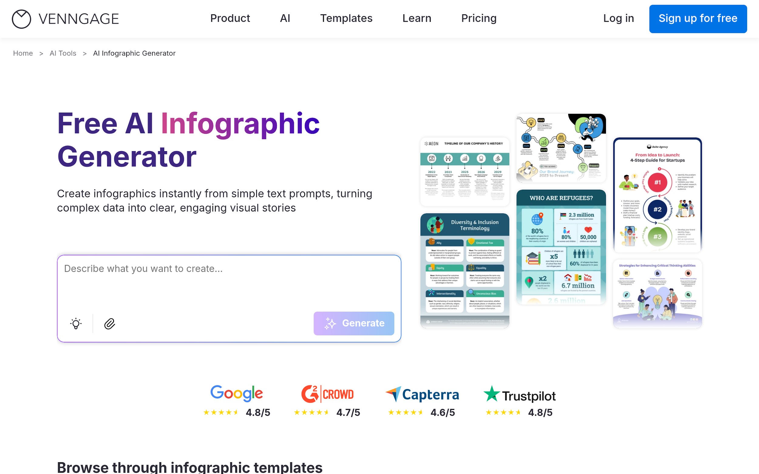 Venngage AI Infographic Design Tools