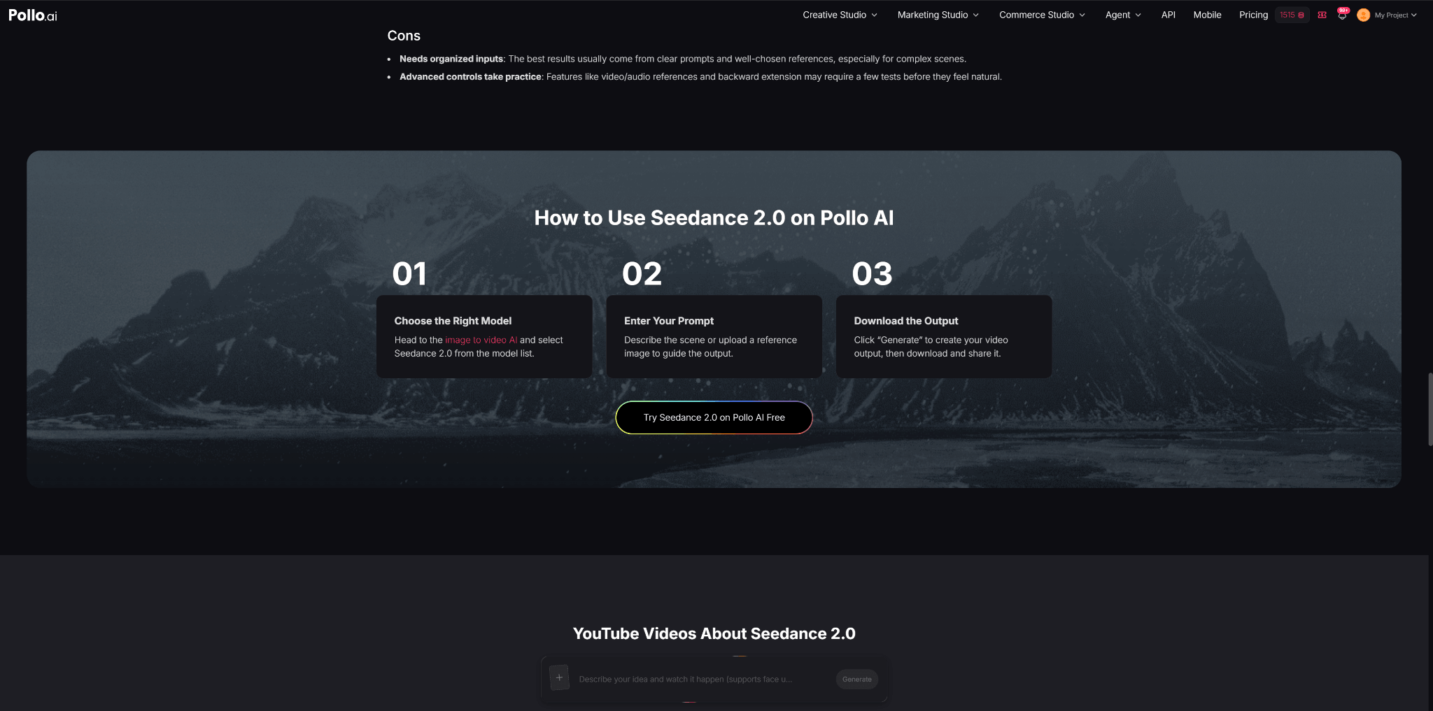 How to Use Seedance 2.0 on Pollo AI