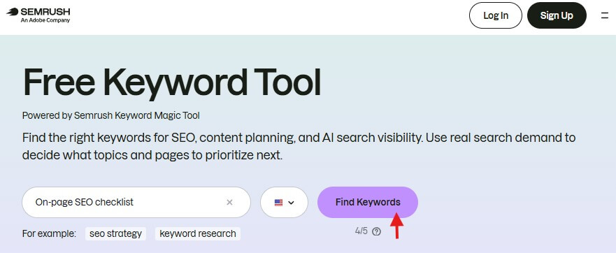 SEMRUSH: On-Page SEO Checklist