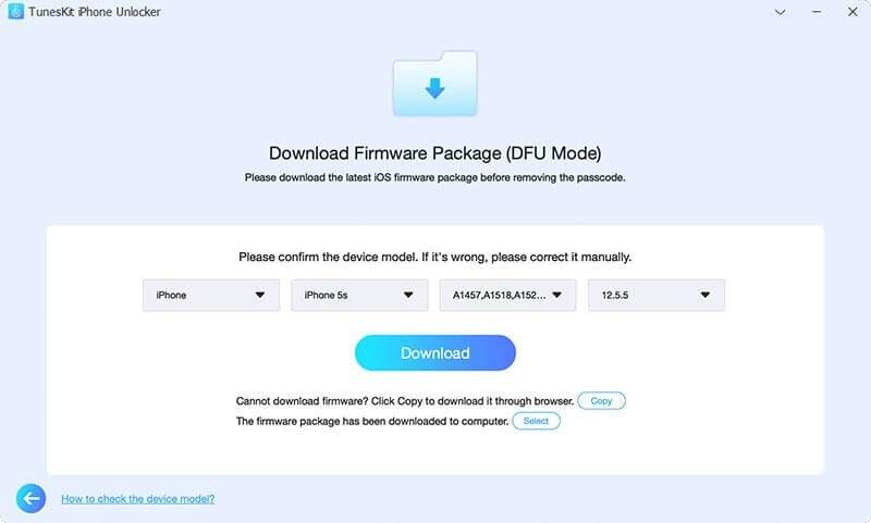 Unlock an iPhone Without Passcode: Step 2
