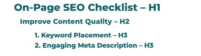On-Page SEO Checklist: Structure Headings Properly