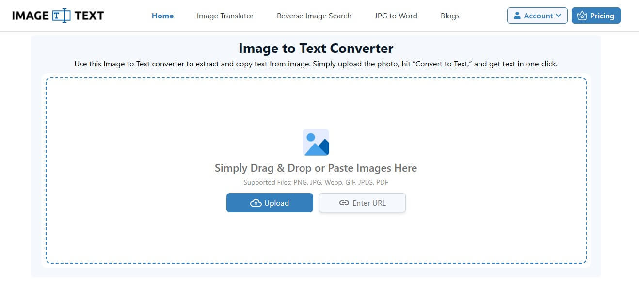 What is Image to Text? Website Overview