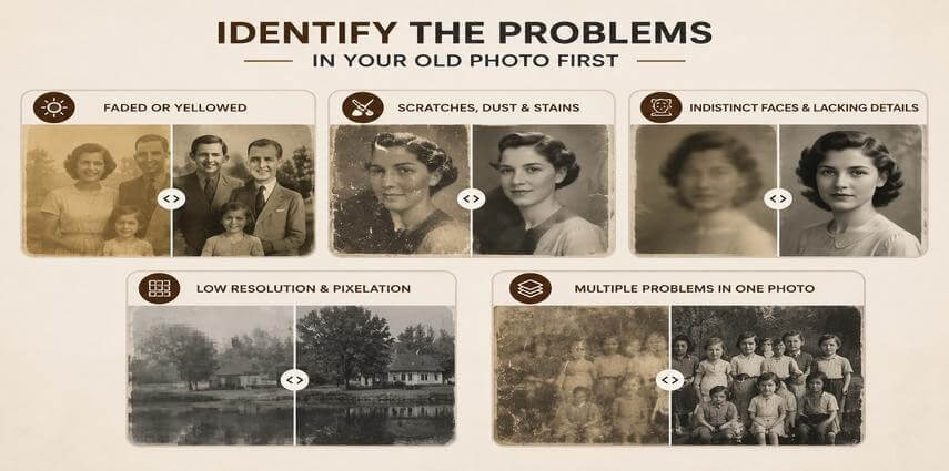 Old photo showing common quality problems
