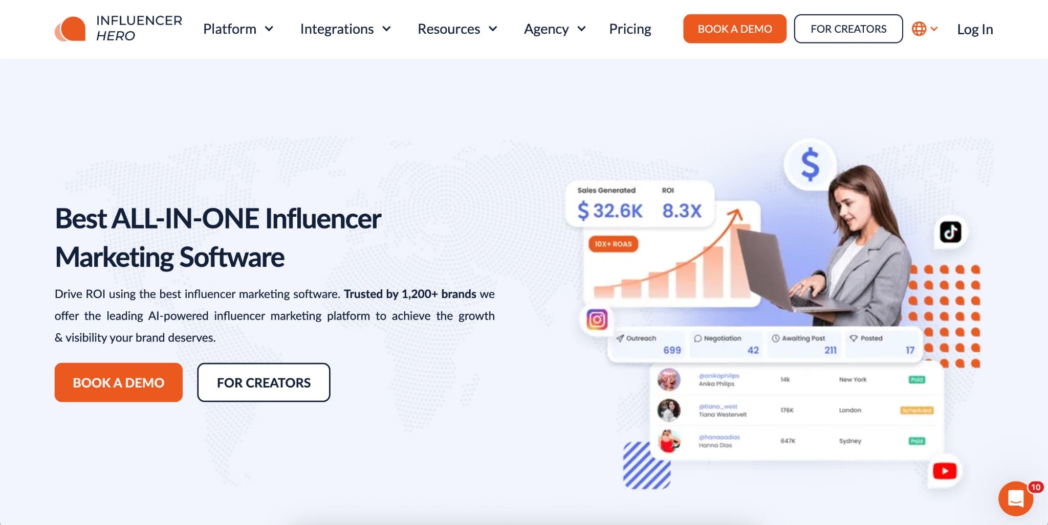 Influencer Hero (Klear Alternatives)