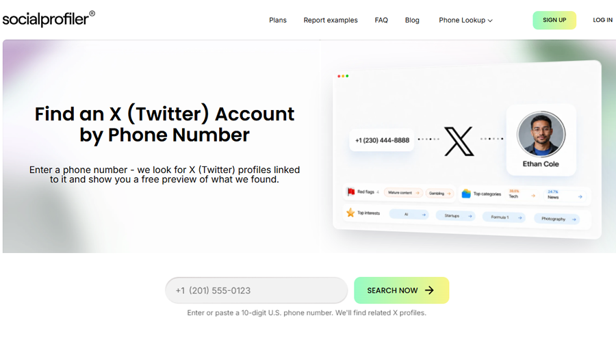 Find X Account by Phone Number