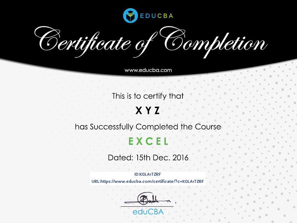 Sample Certificate